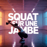 squat sur une jambe en salle, pose stylisée