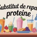 Table substitut de repas proteine avec barres milkshakes cremes