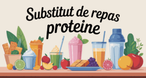 Table substitut de repas proteine avec barres milkshakes cremes