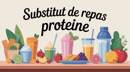 Table substitut de repas proteine avec barres milkshakes cremes