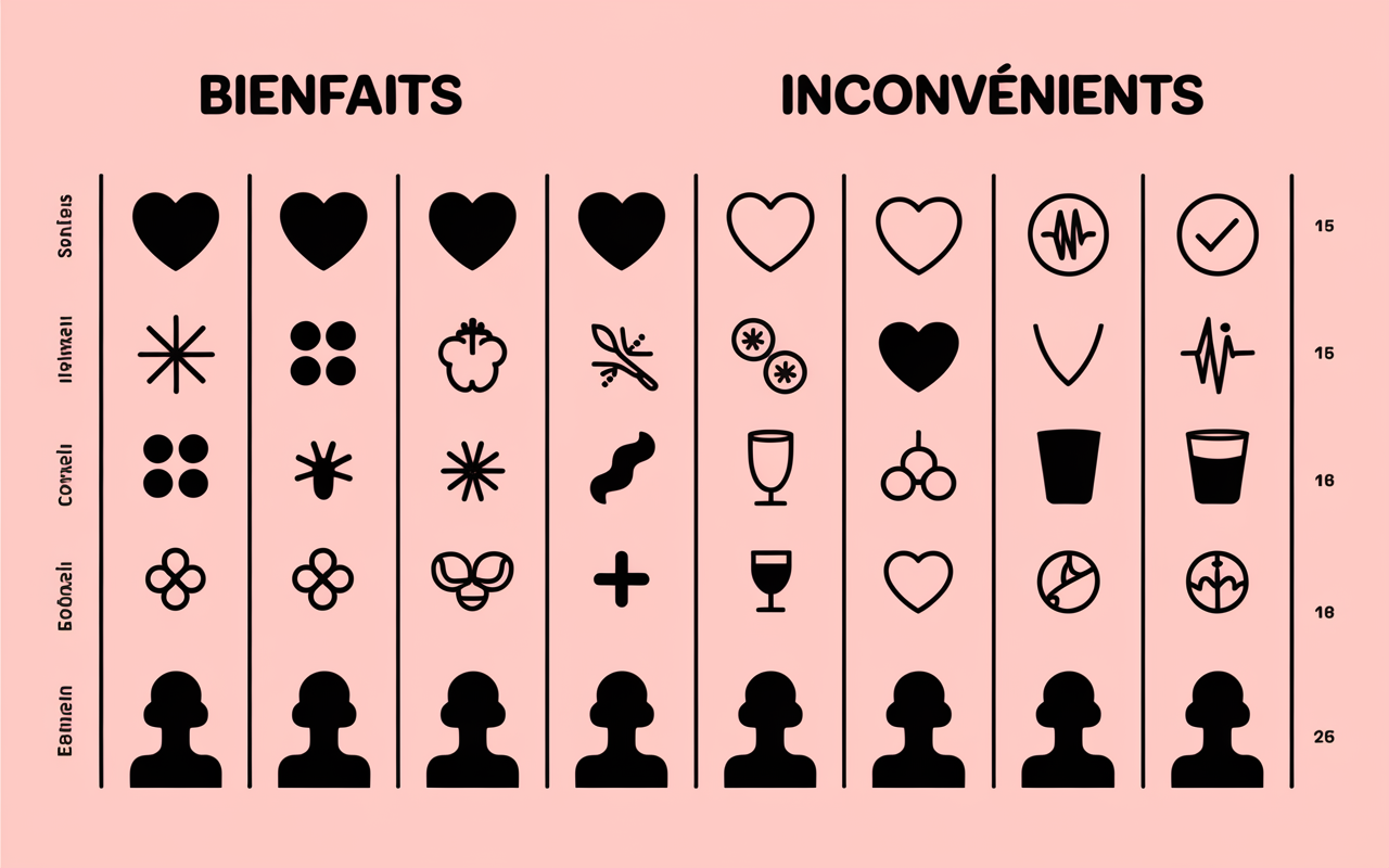 tableau dessine bienfaits et inconvenients psyllium chiffres sante