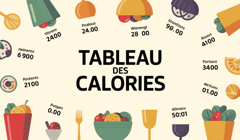 tableau calories aliments portions repère visuel