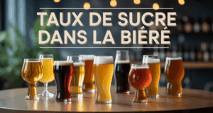 taux de sucre dans la biere, verres variés sur table, ambiance apéritif