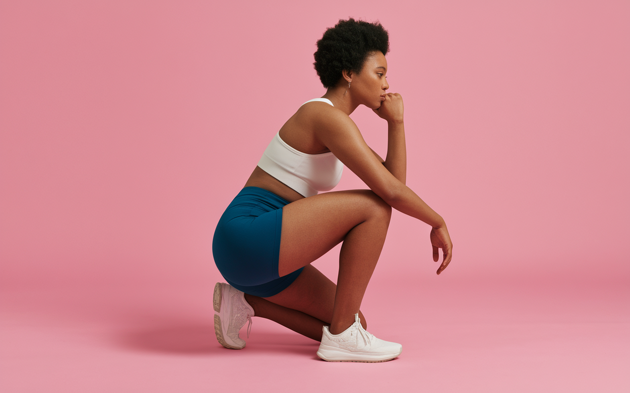 Jambe squat sur une jambe mesure genou 6-12 cm