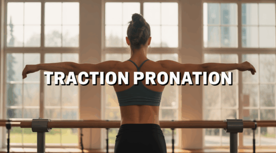 Sportif traction pronation affichant dos large sur barre