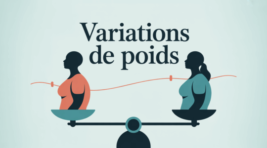 Variation de poids illustration balance courbe