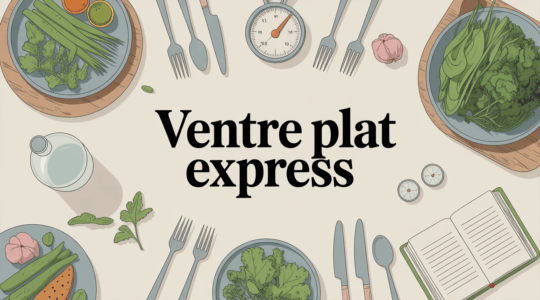 menu aliments verts ventre plat express