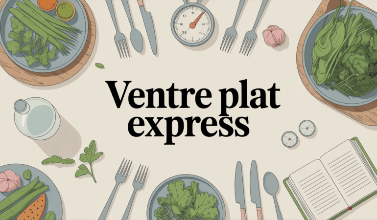 menu aliments verts ventre plat express
