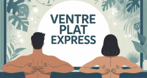 silhouette homme femme ventre plat devant miroir
