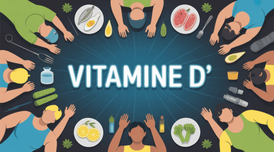 vue dessus vitamine d omega 3 et alimentation sportive