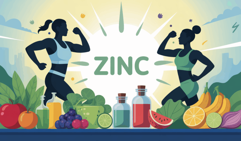 zinc nutrition sportive sur table avec compléments