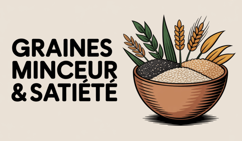 Bol de graines minceur satiété chia lin tournesol courge sésame