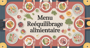 table conviviale menu rééquilibrage alimentaire plat équilibré