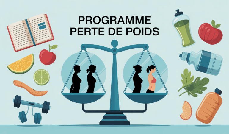 Illustration programme perte de poids balance morphotypes