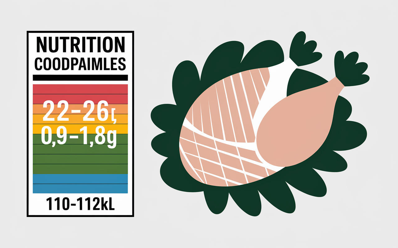 Tableau nutritionnel blanc de poulet protéines graisses calories