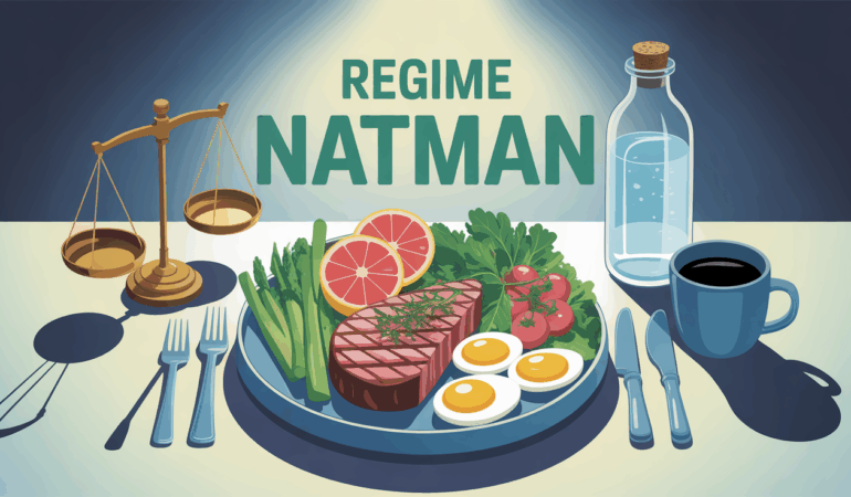 regime natman plateau repas dietetique legumes steak oeufs pamplemousse