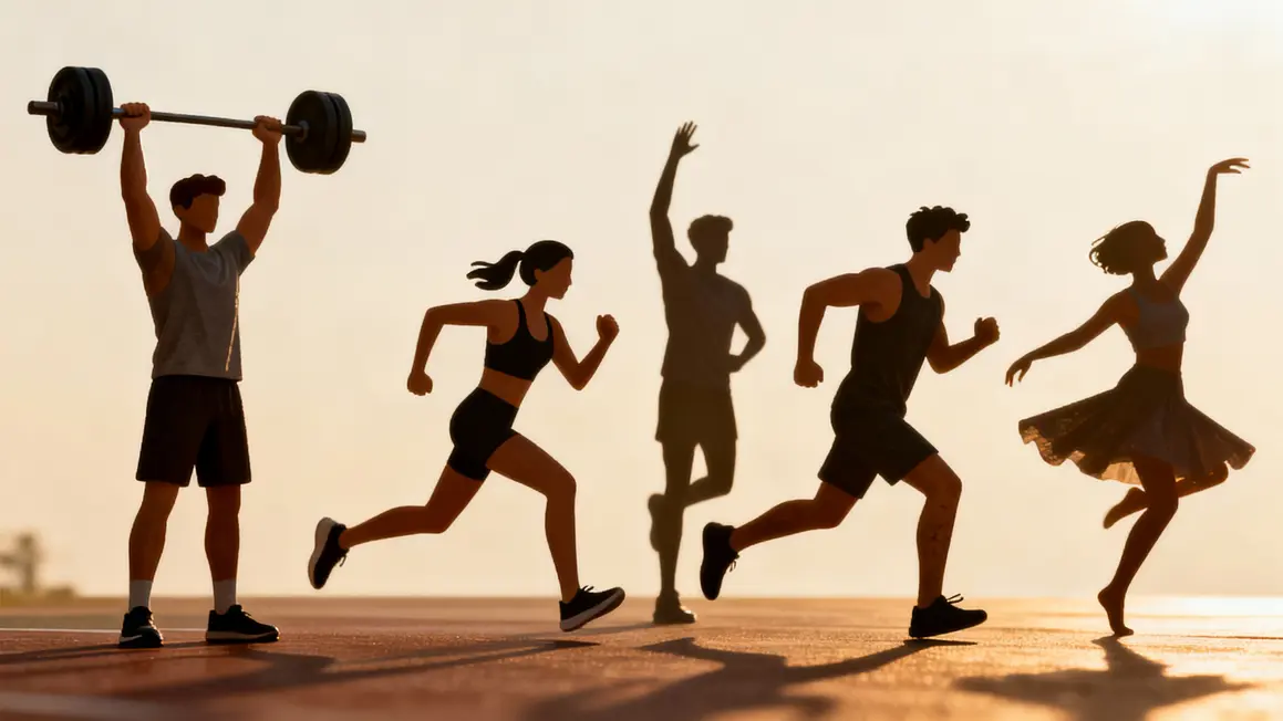 Cinq icônes capacités condition physique effort