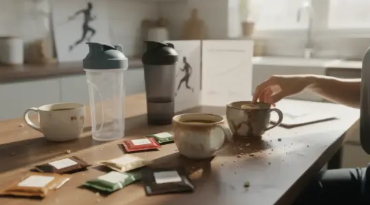 Caféine effets sportifs sur corps humain table moderne