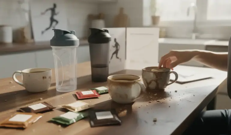Caféine effets sportifs sur corps humain table moderne