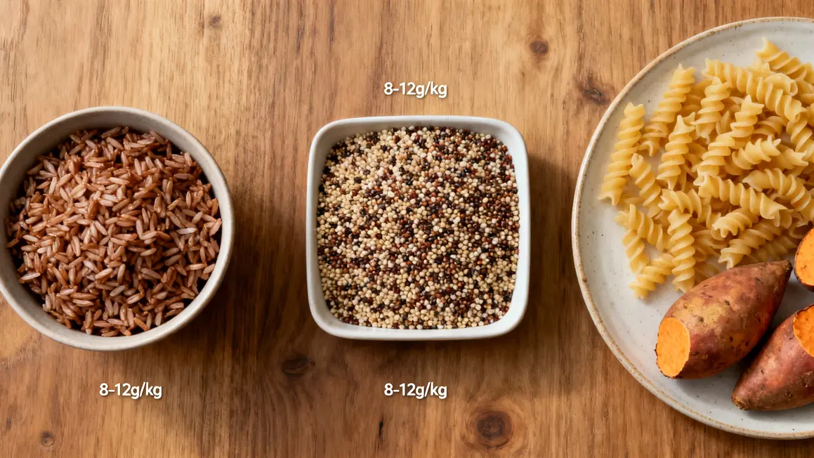 table glucides complexes riz quinoa pates patate douce