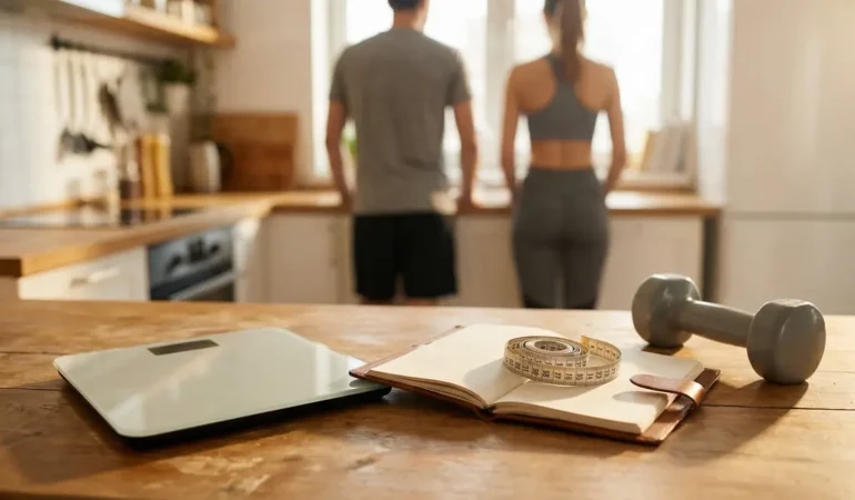 Balance moderne et outils mensurations recomposition