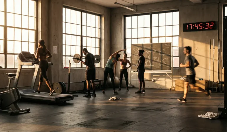 gymnase moderne sportifs entrainement preparation physique