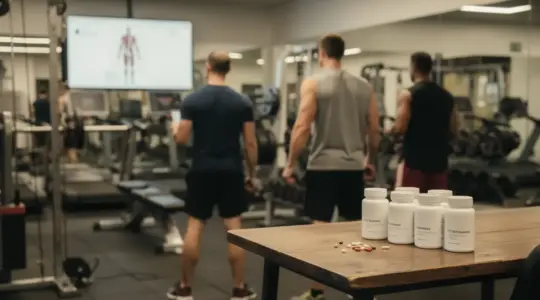 Salle de sport moderne avec fat burners sur table pour sèche