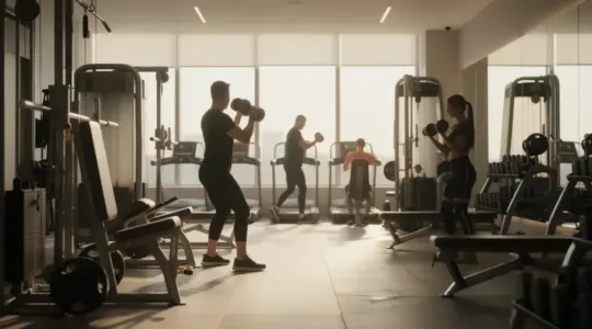 musculation haltères machines sportifs