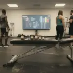 Salle de sport, testostérone, stéroïdes, seringues, ambiance neutre