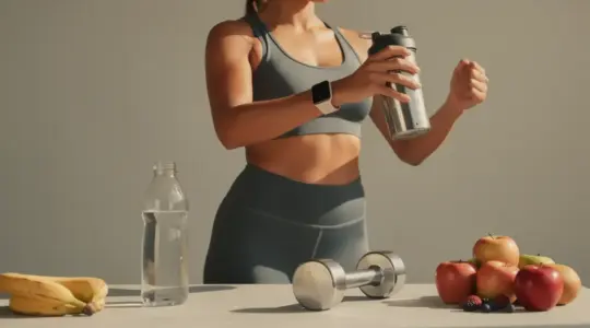 personne sportive mélange le shaker phenq complete meal shake