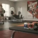 Salle de sport moderne avec compléments D-BAL MAX sur banc