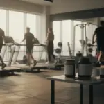 Salle de sport moderne avec complements PhenQ pour sportifs