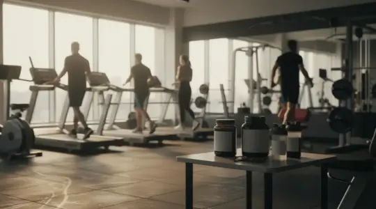 Salle de sport moderne avec complements PhenQ pour sportifs