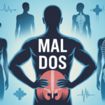 Illustration douleur musculaire au dos stylisée