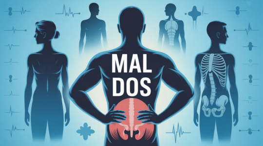 Illustration douleur musculaire au dos stylisée
