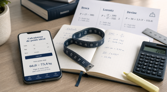 calcul le poids ideal : 6 formules comparées à l’IMC et au tour de taille