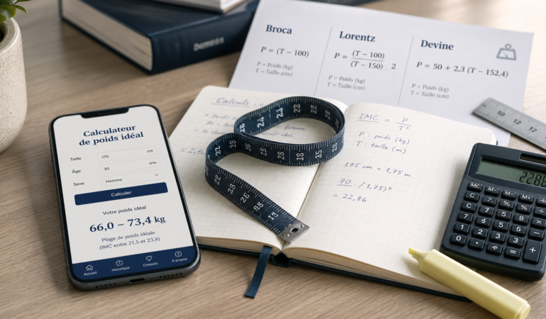 calcul le poids ideal : 6 formules comparées à l’IMC et au tour de taille