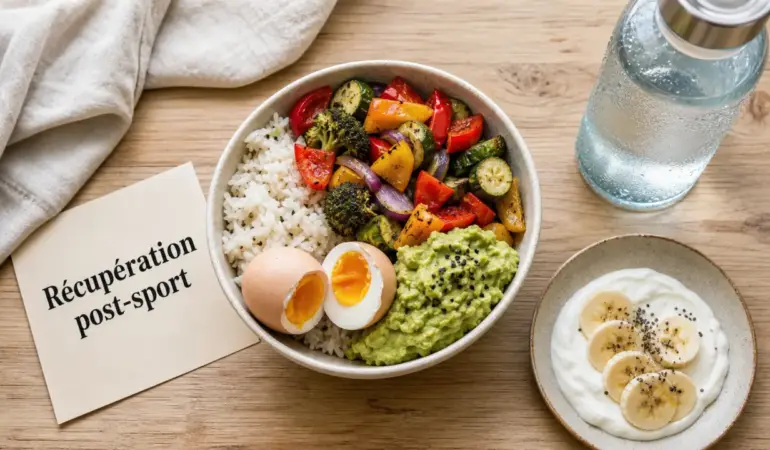 Que manger apres le sport : protéines, glucides et eau pour récupérer