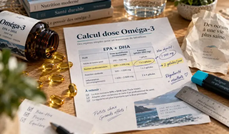 Combien de gelule omega 3 par jour : calcul du dosage quotidien