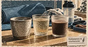 Que boire contre les courbatures : eau, eau minéralisée et boisson de récupération après le sport