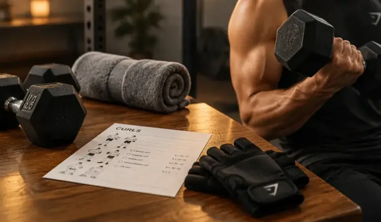 Exercice bicep avec haltere : curls sans balancer le dos